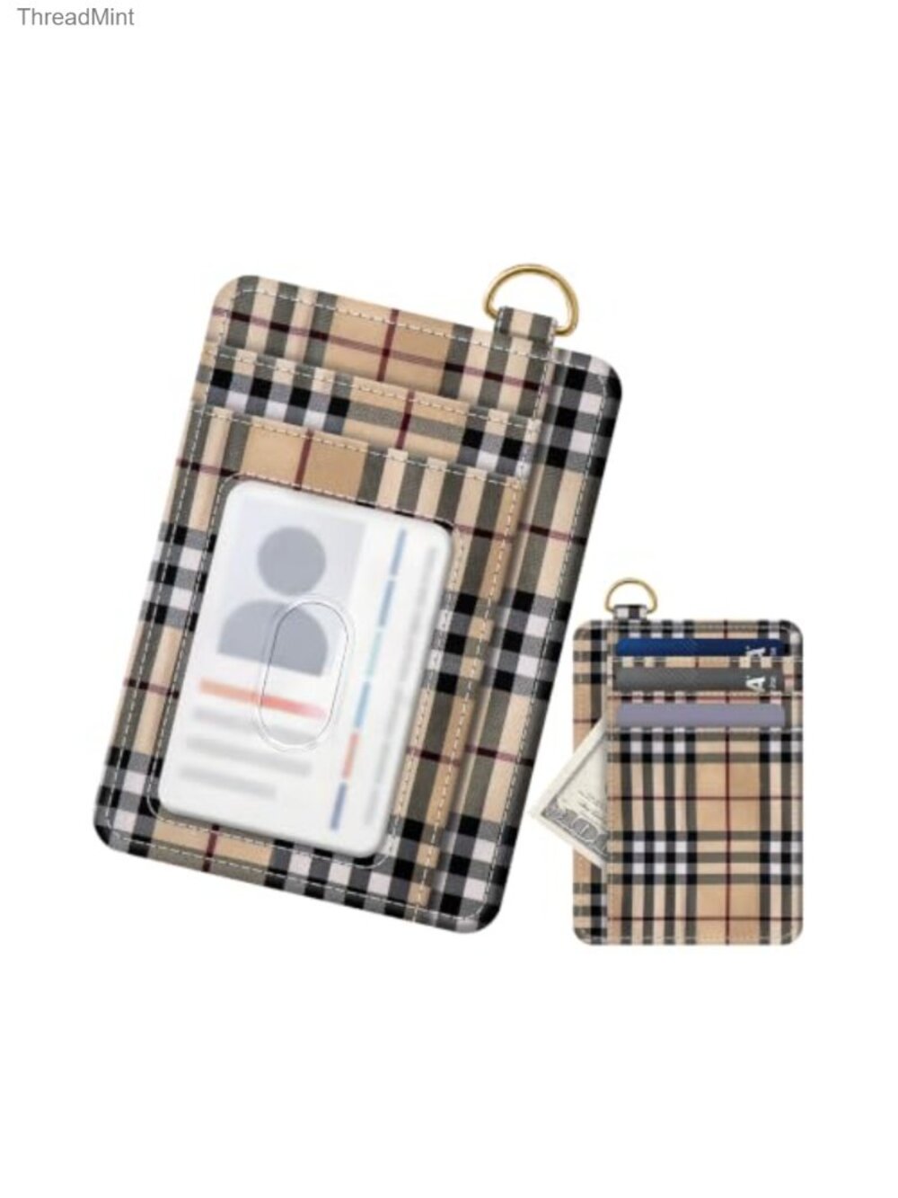 Slim RFID Credit Card Holder Wallet with ID Window Front Pocket Travel